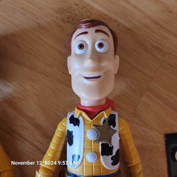 Disney Pixar Toy Story Woody Action Figures 1 Talks Posable 2 in Lot 2 Diff Face - Picture 3 of 7